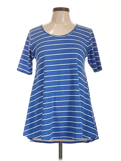Pre-owned Lularoe Short Sleeve T-shirt In Blue