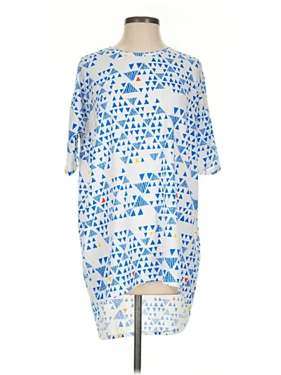 Pre-owned Lularoe Short Sleeve T-shirt In Blue