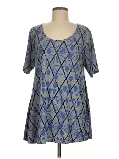 Pre-owned Lularoe Short Sleeve T-shirt In Blue