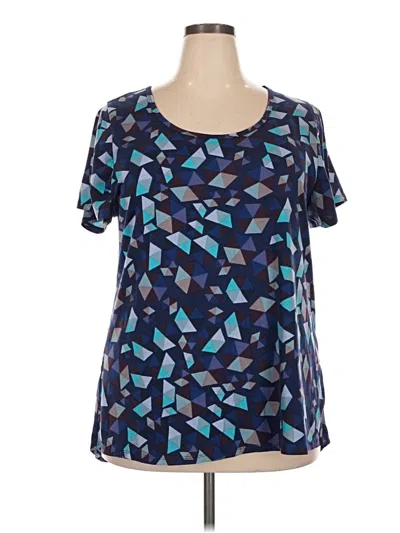 Pre-owned Lularoe Short Sleeve T-shirt In Blue