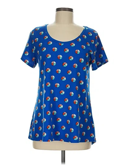 Pre-owned Lularoe Short Sleeve T-shirt In Blue