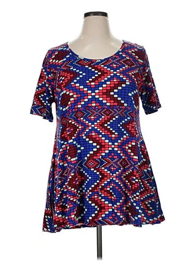 Pre-owned Lularoe Short Sleeve T-shirt In Blue