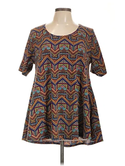 Pre-owned Lularoe Short Sleeve T-shirt In Brown