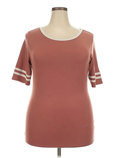 Pre-owned Lularoe Short Sleeve T-shirt In Brown