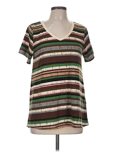 Pre-owned Lularoe Short Sleeve T-shirt In Brown