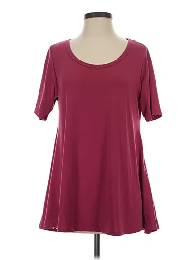 Pre-owned Lularoe Short Sleeve T-shirt In Burgundy