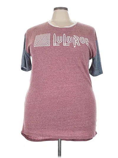Pre-owned Lularoe Short Sleeve T-shirt In Burgundy