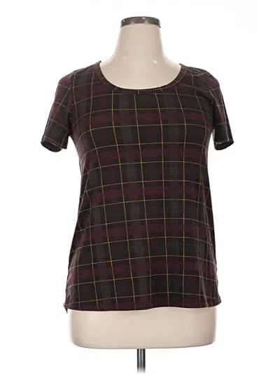Pre-owned Lularoe Short Sleeve T-shirt In Burgundy