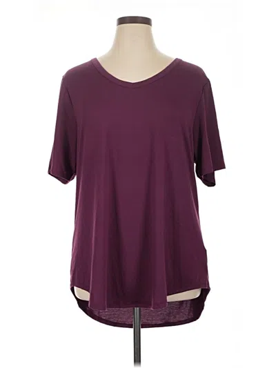 Pre-owned Lularoe Short Sleeve T-shirt In Burgundy