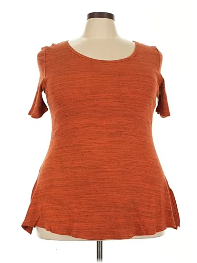 Pre-owned Lularoe Short Sleeve T-shirt In Orange