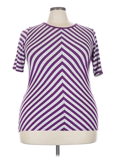Pre-owned Lularoe Short Sleeve T-shirt In Purple