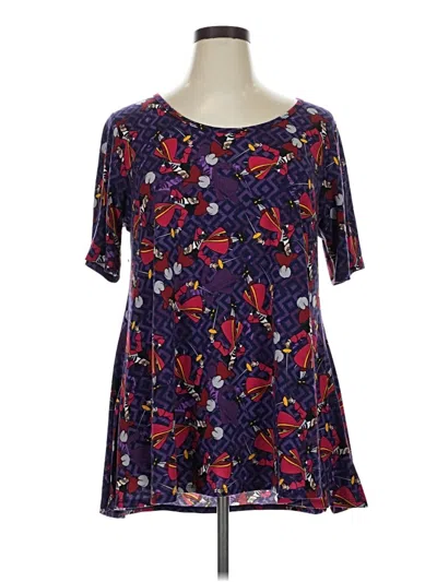 Pre-owned Lularoe Short Sleeve T-shirt In Purple