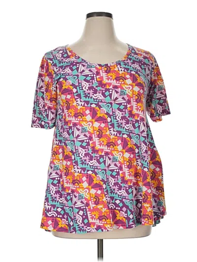 Pre-owned Lularoe Short Sleeve T-shirt In Purple