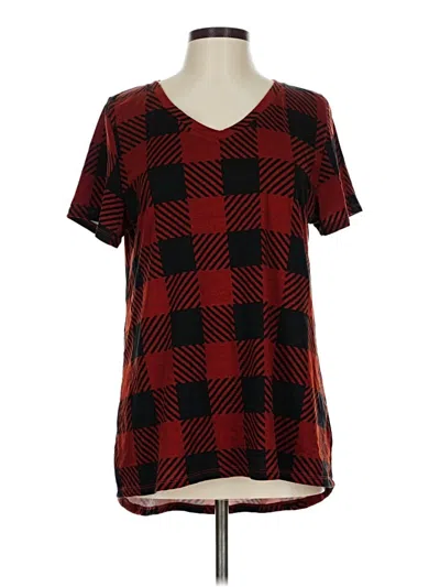Pre-owned Lularoe Short Sleeve T-shirt In Red