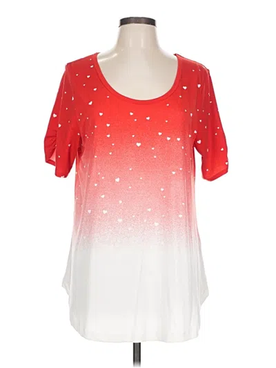 Pre-owned Lularoe Short Sleeve T-shirt In Red