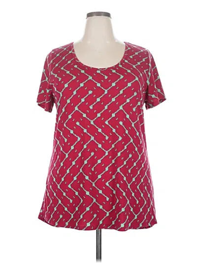 Pre-owned Lularoe Short Sleeve T-shirt In Red