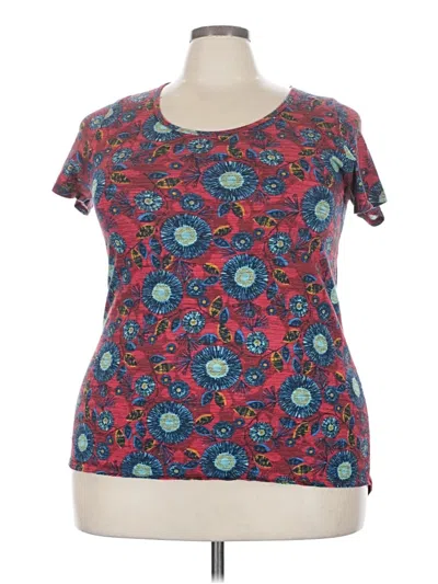 Pre-owned Lularoe Short Sleeve T-shirt In Red