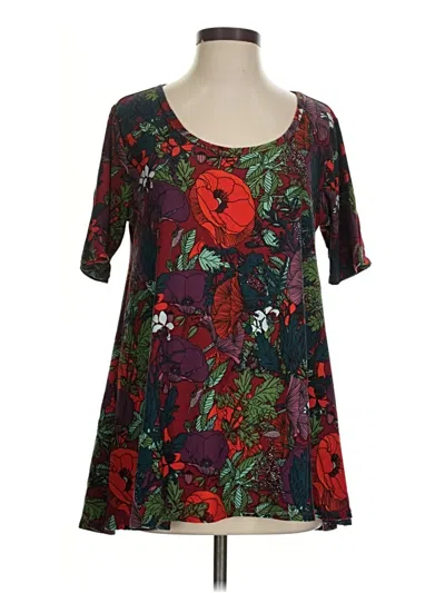 Pre-owned Lularoe Short Sleeve T-shirt In Red