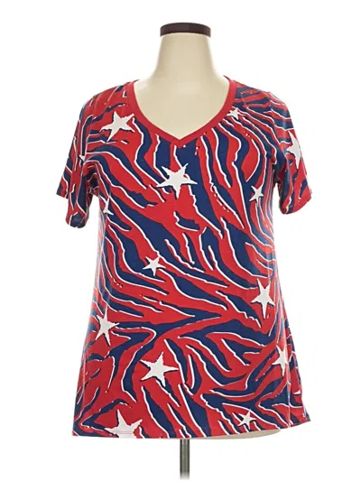 Pre-owned Lularoe Short Sleeve T-shirt In Red