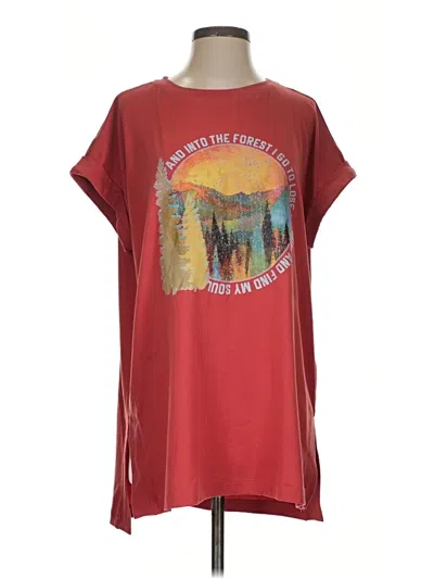 Pre-owned Lularoe Short Sleeve T-shirt In Red