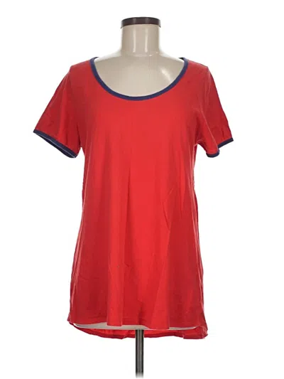 Pre-owned Lularoe Short Sleeve T-shirt In Red