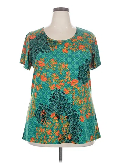 Pre-owned Lularoe Short Sleeve T-shirt In Teal