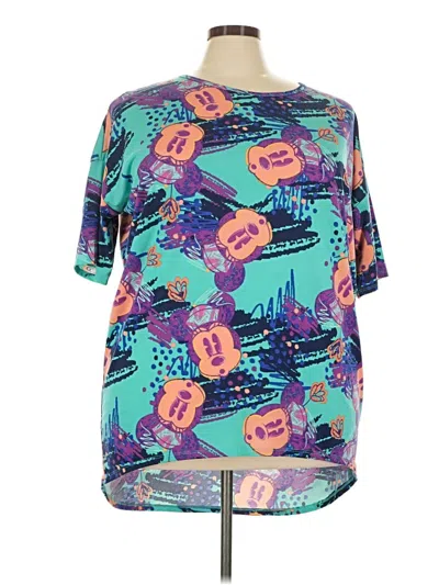 Pre-owned Lularoe Short Sleeve T-shirt In Teal