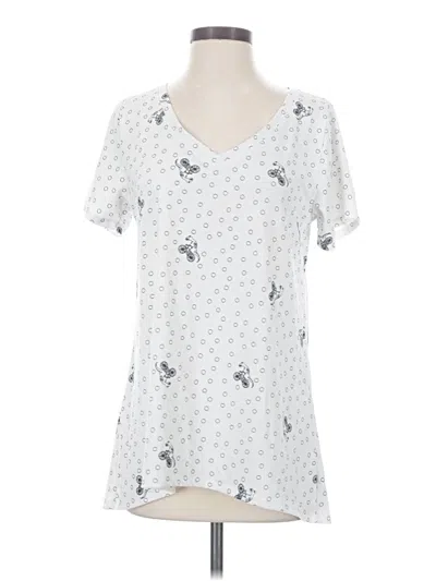 Pre-owned Lularoe Short Sleeve T-shirt In White