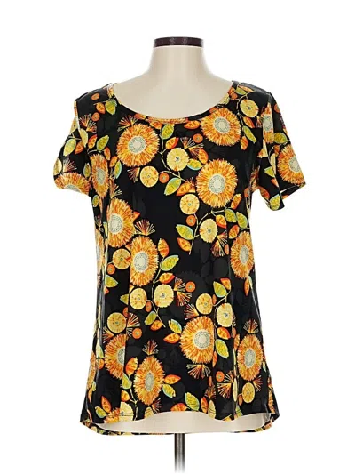 Pre-owned Lularoe Short Sleeve T-shirt In Yellow
