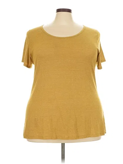 Pre-owned Lularoe Short Sleeve T-shirt In Yellow