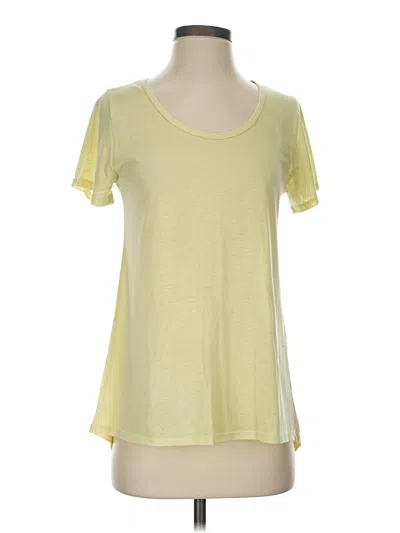Pre-owned Lularoe Short Sleeve T-shirt In Yellow