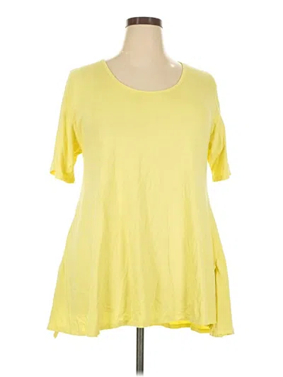Pre-owned Lularoe Short Sleeve T-shirt In Yellow