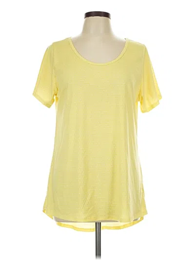Pre-owned Lularoe Short Sleeve T-shirt In Yellow