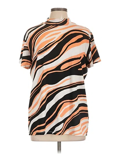 Pre-owned Lularoe Short Sleeve Turtleneck In Orange