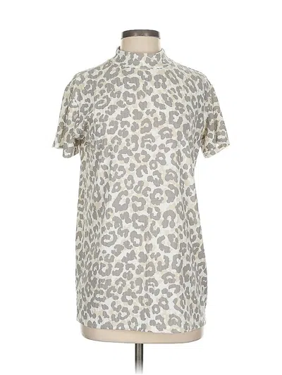 Pre-owned Lularoe Short Sleeve Turtleneck In Silver