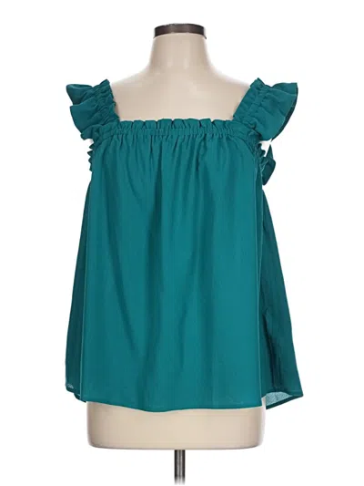 Pre-owned Lularoe Sleeveless Blouse In Blue