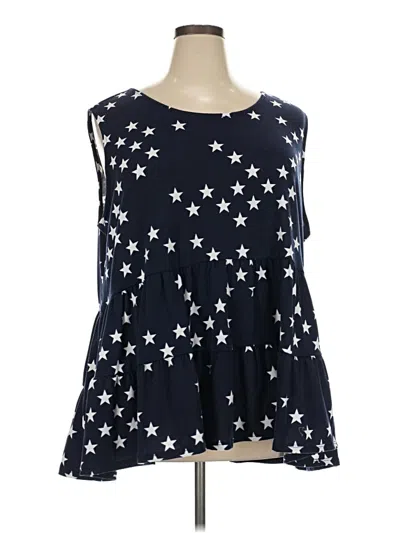 Pre-owned Lularoe Sleeveless Blouse In Blue