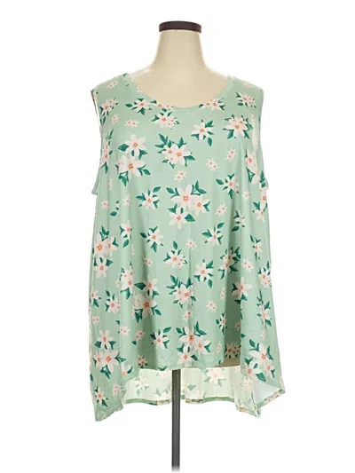 Pre-owned Lularoe Sleeveless Blouse In Green