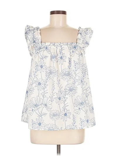 Pre-owned Lularoe Sleeveless Blouse In White