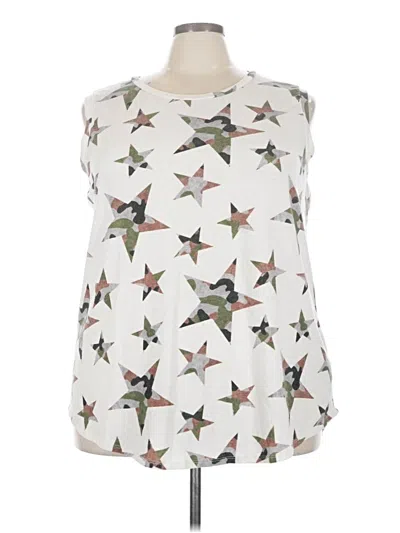 Pre-owned Lularoe Sleeveless Blouse In White