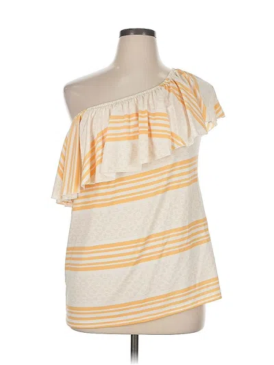 Pre-owned Lularoe Sleeveless Blouse In Yellow