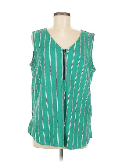 Pre-owned Lularoe Sleeveless T-shirt In Green