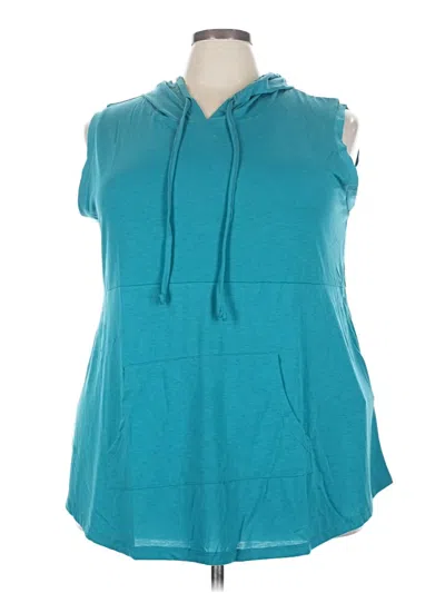 Pre-owned Lularoe Sleeveless Top Teal Cowl Neck Tops