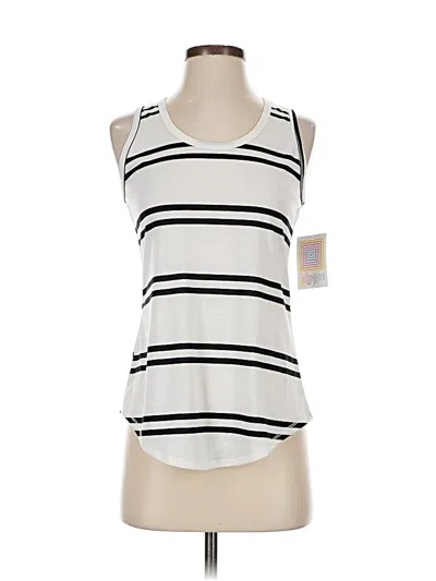 Pre-owned Lularoe Sleeveless Top White Scoop Neck Tops