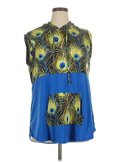 Pre-owned Lularoe Sleeveless T-shirt In Blue