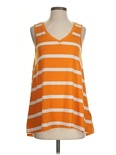 Pre-owned Lularoe Sleeveless T-shirt In Orange