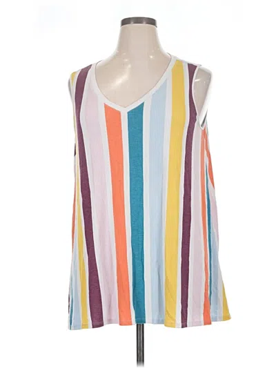 Pre-owned Lularoe Sleeveless T-shirt In White