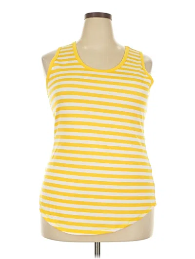Pre-owned Lularoe Sleeveless T-shirt In Yellow