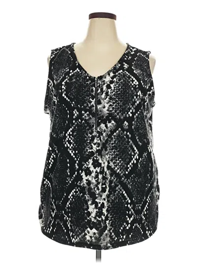 Pre-owned Lularoe Tank Top Black Cold Shoulder Neckline Tops