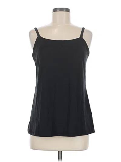 Pre-owned Lularoe Tank Top Black Solid Pattern Square Neckline Tops
